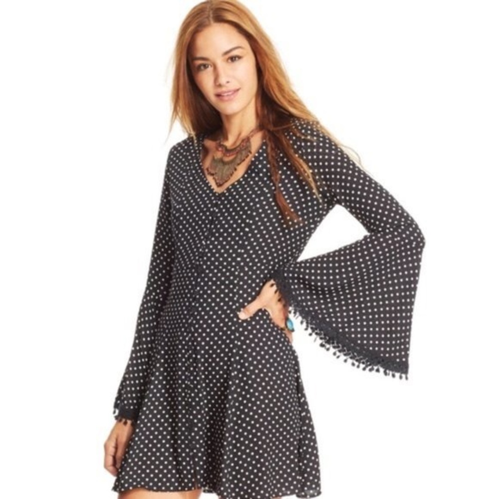 American Rag Black & White Polka Dot Dress Sz S